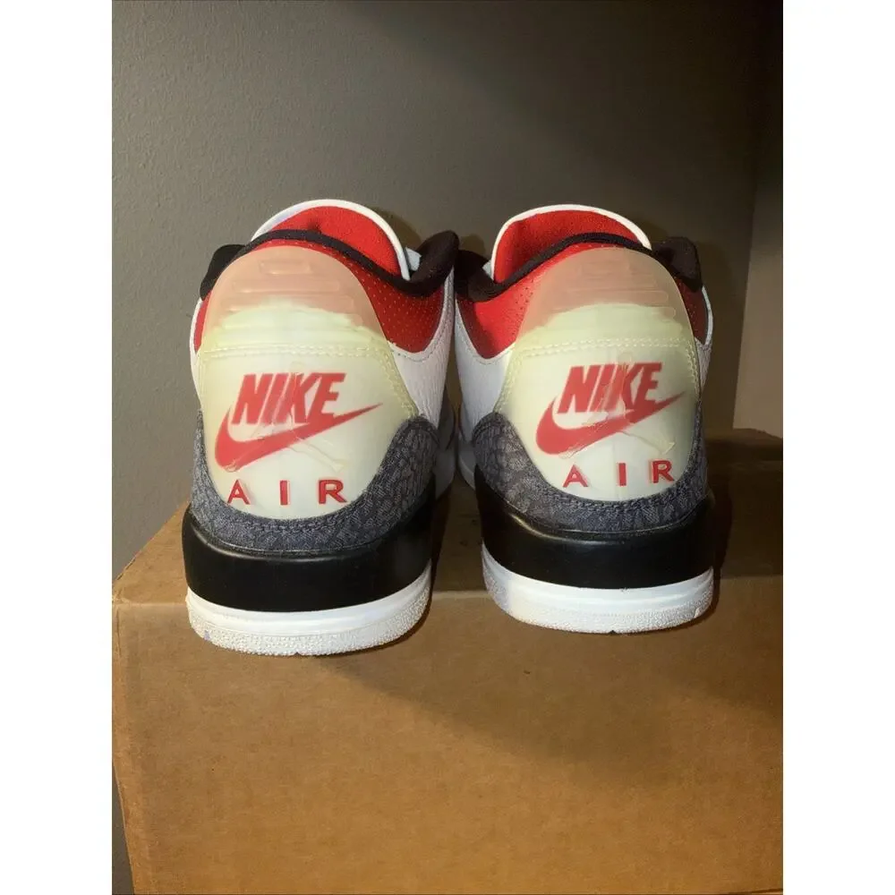 Size 9.5 - Jordan 3 Retro Denim SE Fire Red CZ6431-100 2020 No Box
